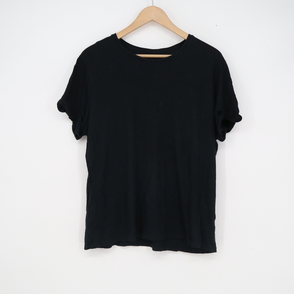 A New Day Black Short Sleeve Crew Neck Cotton Modal Blend T-Shirt Womens Large - Picture 1 of 5